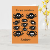 Carte Grand-fils d'Halloween (Fleur jaune)