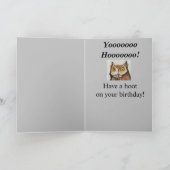 Carte Grand Fils Joyeux Chouette d'anniversaire Brown No (Intérieur)