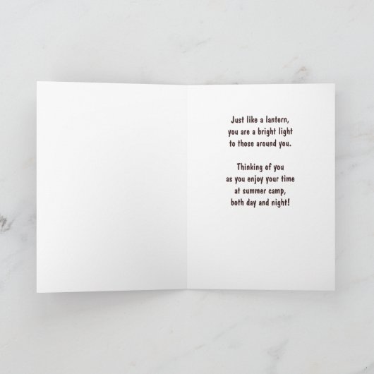 Carte Grand-fils pense à vous au Camp Lantern (Intérieur)