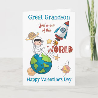 Carte Grand-Fils Valentines De Cet Espace Mondial