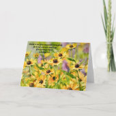 Carte Grand Fleur sauvage Jaune Bible Verso Art (Devant)