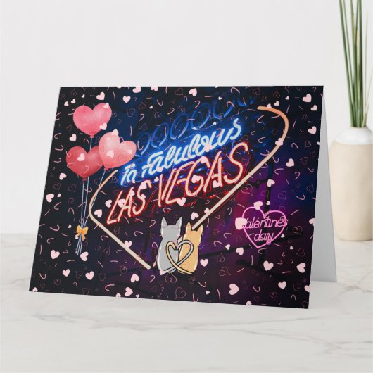 Carte grand format pour la Saint-Valentin à Las Ve (Devant)