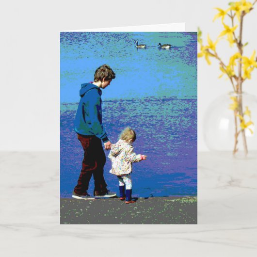 Carte Grand frère (Fleur jaune)