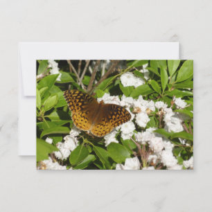 Carte Grand Fritillaire Éclatant sur Kalmia à Feuilles d