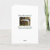 Carte "Grand Héron bleu 2."Carte de voeux (Dos)