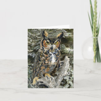 Carte Grand hibou à cornes