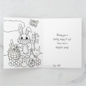 Carte Grand Joyeux Pâques, Lapin de Pâques en Masque Fac (Intérieur)