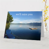 Carte grand lac bleu (Fleur jaune)