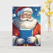 Carte Grand livre de Noël de Santa (Fleur jaune)