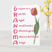 Carte grand-maman (Fleur jaune)