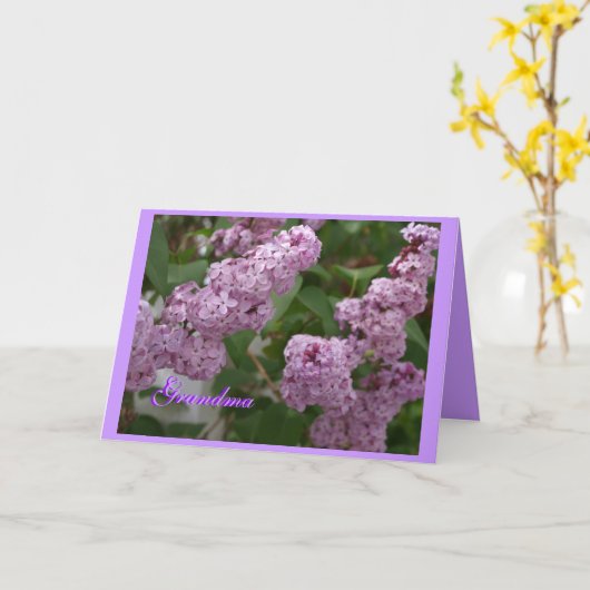 Carte Grand-mère (Fleur jaune)