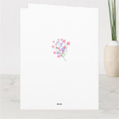 Carte Grand-mère 4 Photo Ditsy Fleurs roses Anniversaire (Dos)