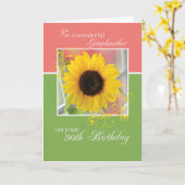 Carte Grand-mère, 90e anniversaire, juste une note tourn (Fleur jaune)