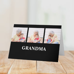Carte Grand-mère a établi la photo Black 3 pour la fête