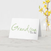 Carte Grand-mère à être (Script vert) (Fleur jaune)