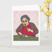 Carte Grand-Mère Amusante Et Affamée (Fleur jaune)