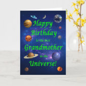 Carte Grand-mère Anniversaire meilleur dans l'univers (Fleur jaune)