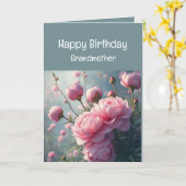 Carte Grand-mère Anniversaire Peony Garden Flower (Fleur jaune)