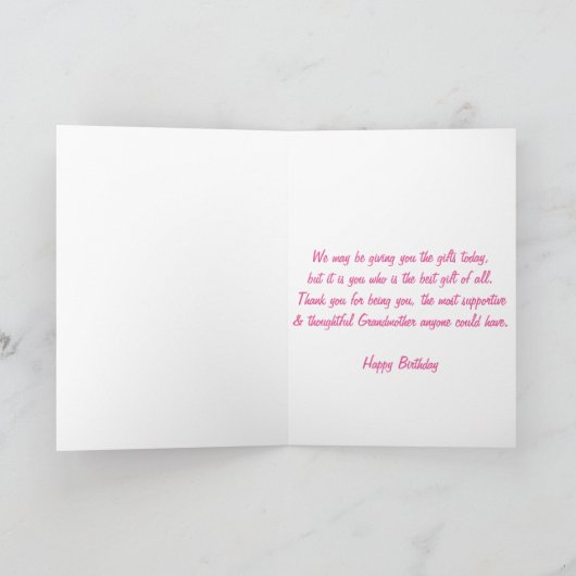 Carte Grand-mère Anniversaire Rose Hydrangeas (Intérieur)