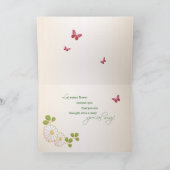 Carte Grand-Mère, Bonne Chance, Fleurs, Bu (Intérieur)