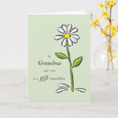Carte Grand-mère Cadeau de Dieu Daisy Grands-parents rel (Fleur jaune)