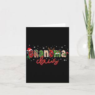 Carte Grand-mère Claus Père Noël Famille Correspondant C