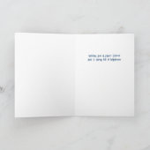 Carte Grand-mère Croix de Pâques Blanc clôture bleu Fleu (Intérieur)