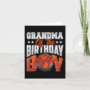 Carte Grand-mère de basket-ball anniversaire Boy Family 