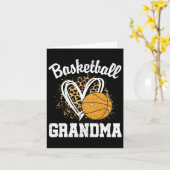Carte Grand-mère de basket-ball Leopard Heart (Fleur jaune)