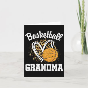 Carte Grand-mère de basket-ball Leopard Heart