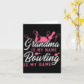 Carte Grand-mère de Bowling est mon nom Bowling I (Fleur jaune)
