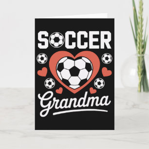 Carte Grand-mère de football bruyante fière dévouée Joue
