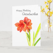 Carte Grand-mère de joyeux anniversaire (Fleur jaune)