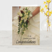 Carte Grand-mère de la mariée mariage (Fleur jaune)