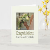 Carte Grand-mère de la mariée mariage (Fleur jaune)