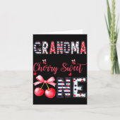 Carte Grand-mère de la mignonne cerise Coquette 1er anni (Devant)