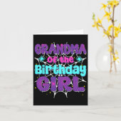 Carte Grand-Mère De L'Anniversaire Fille Araignée Web Fa (Fleur jaune)