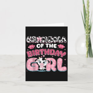 Carte Grand-Mère De L'Anniversaire Fille Ferme Vache Gra