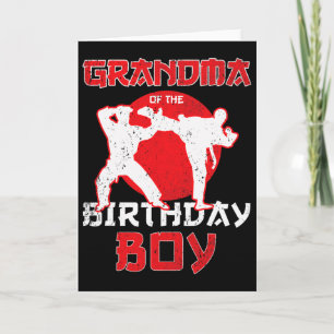 Carte Grand-Mère De L'Anniversaire Karate Taekwondo Boy