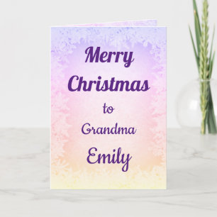 Carte Grand-mère de Noël Joyeux Personnalisé