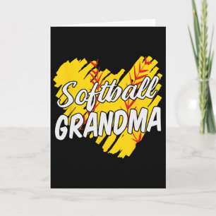 Carte Grand-mère de softball conceptions de softball pou