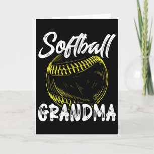 Carte Grand-mère de softball Femmes Famille Équipe de jo