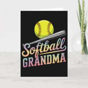 Carte Grand-mère de softball Joueuse de softball Mères d