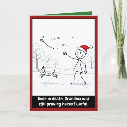 Carte Grand-mère drôle de Noël (Devant)