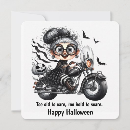Carte Grand-mère du coureur fantôme - Halloween sur la r (Devant)