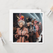 Carte Grand-mère élégante, Bonne-mère d'anniversaire (Devant/Arrière en situation)