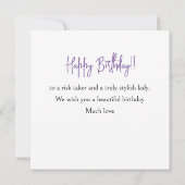 Carte Grand-mère élégante, Bonne-mère d'anniversaire (Dos)