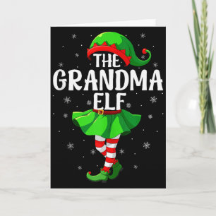 Carte Grand-mère Elfe Noël Filles Femmes Elfe Squad Xmas