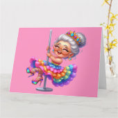 Carte Grand-mère en forme  (Fleur jaune)