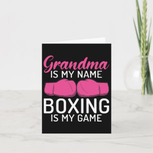 Carte Grand-Mère Est Mon Nom Boxe Est Mon Jeu Sport Comb